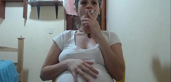  Pregnant Rita smoking
